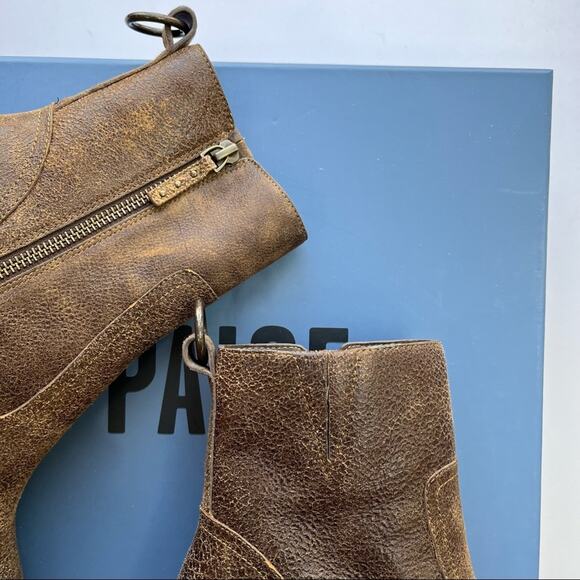 PAIGE | Shoes | Paige Cami Black Snake Embossed Leather  PAIGE Callan Block Heel Ankle Bootie Pointed Toe Distressed Leather